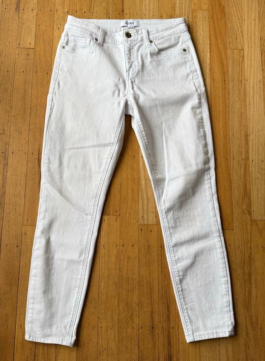pistola Denim - Pistola White Skinny Slim Fit Stretch Denim Jeans Sz 27 Minimal Chic Classic